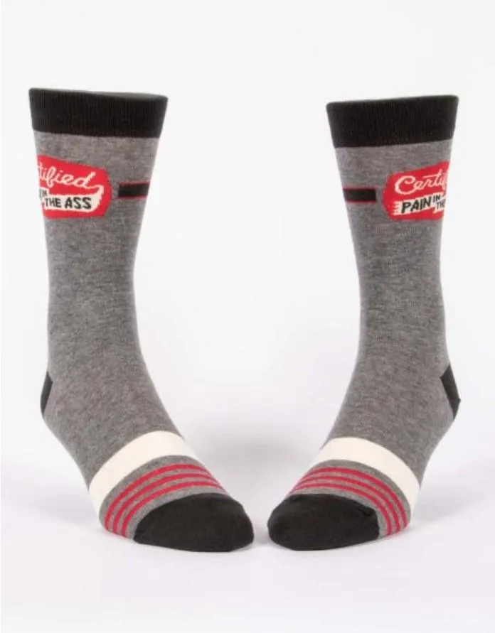 Certified Pain In The A** Men's Crew Socks