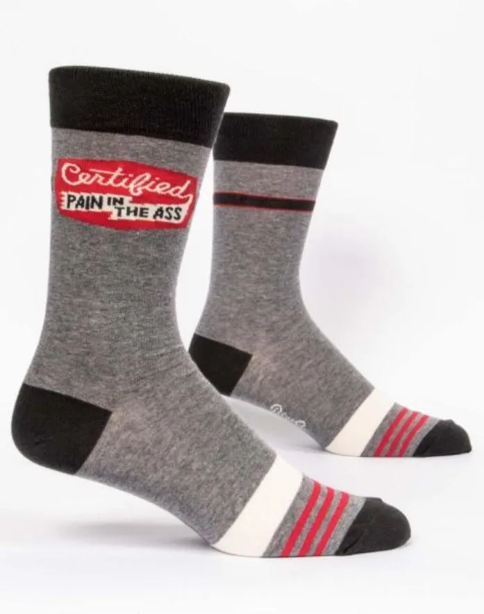 Certified Pain In The A** Men's Crew Socks