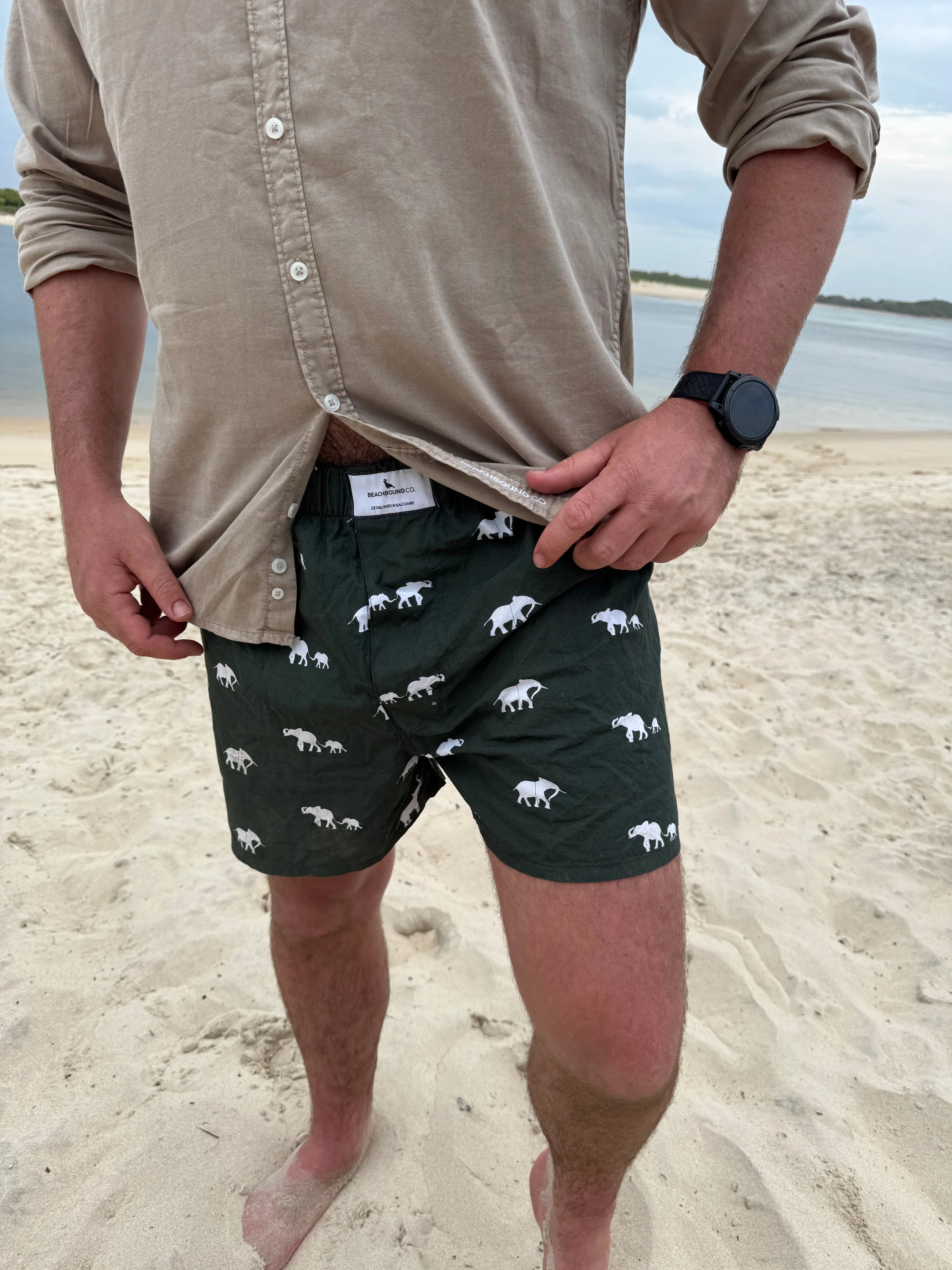 ELEPHANT BOXERS | DARK GREEN
