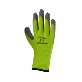 High Vis Winter Work Gloves Green Medium
