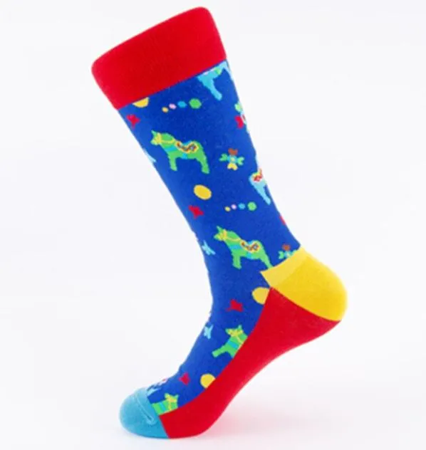 SF374 Royal Blue Colorful Donkey Socks
