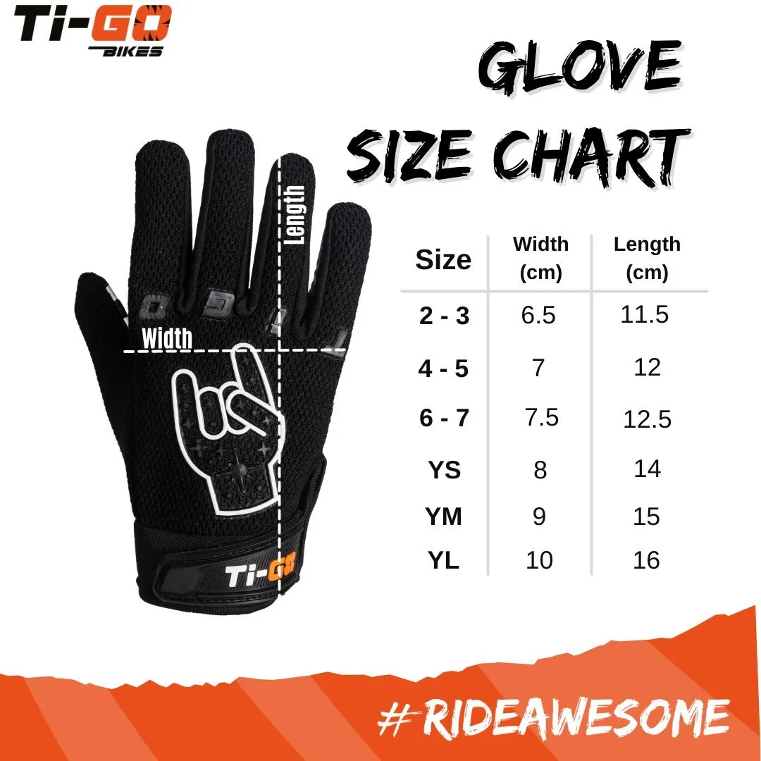 Ti-GO Kids BMX Gloves