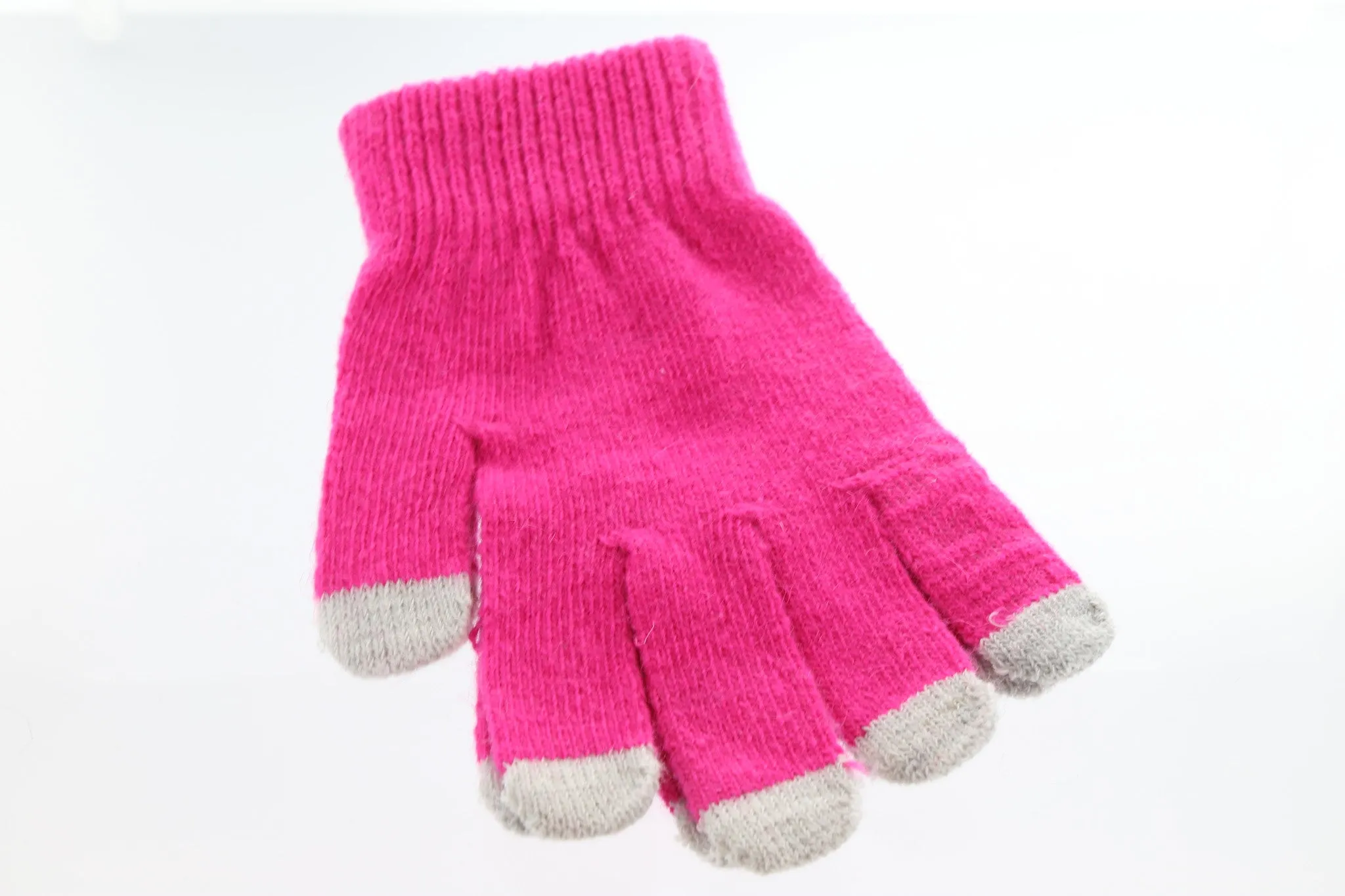 Touch Screen Gloves Hot Pink